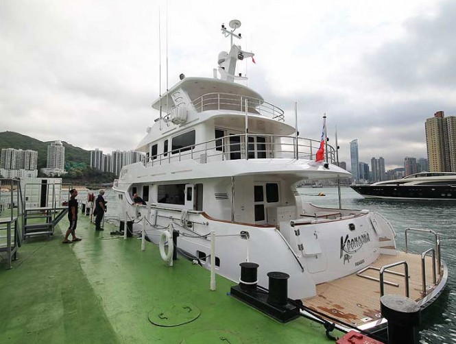 N86 motor yacht Koonoona - aft view N86 motor yacht Koonoona - aft view