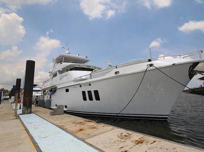 Nordhavn 86 super yacht Koonoona at Raffles Marina, Singapore