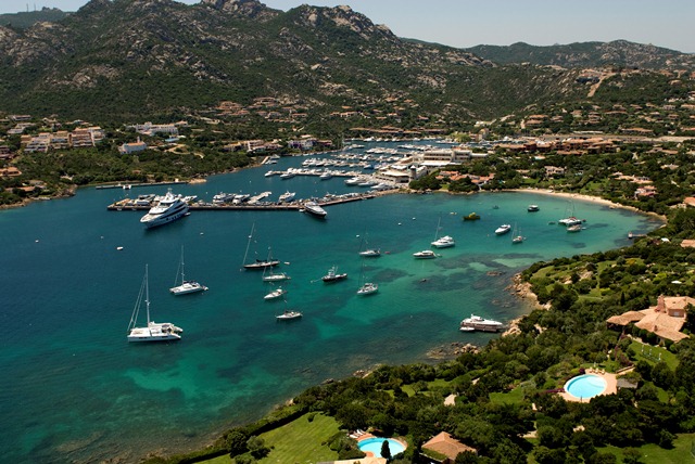 Picturesque Porto Cervo provides a stunning back drop for the superyacht fleet based at the YCCS