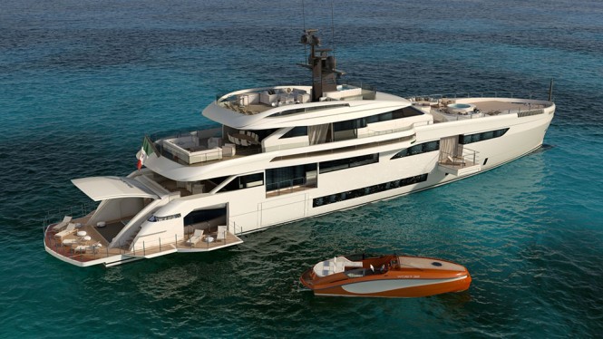Rendering of superyacht WIDER 165 by WIDER Yachts