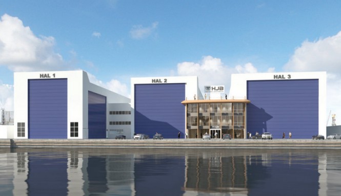 Rendering of the new Holland Jachtbouw buildings