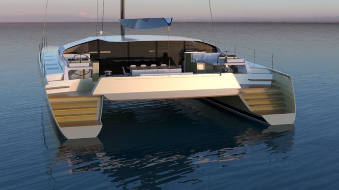Sailing yacht SIG80 design - aft view