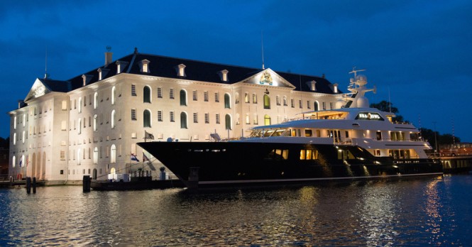 Sea Owl Yacht by Feadship at night Sea Owl Yacht by Feadship at night