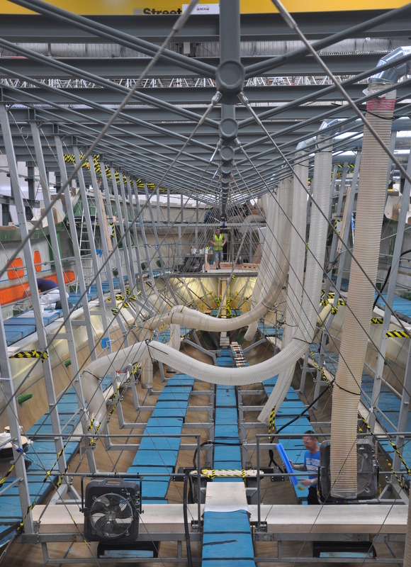 'Sunseeker 155 Yacht' motor yacht Hull #2 under construction at Sunseeker International