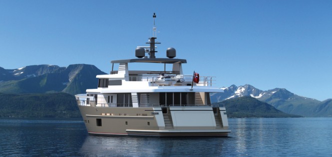 Superyacht Continental Trawler 28.00 - aft view