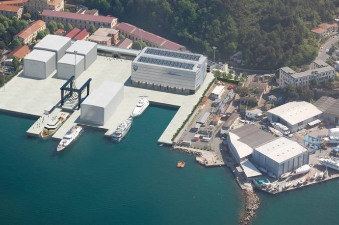 The La Spezia production centre of Baglietto Yachts