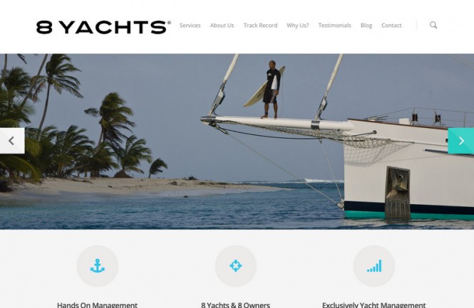 The website of 8 Yachts Ltd
