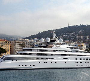 147m Lurssen motor yacht TOPAZ in Brazil for the Football FIFA World Cup 2014