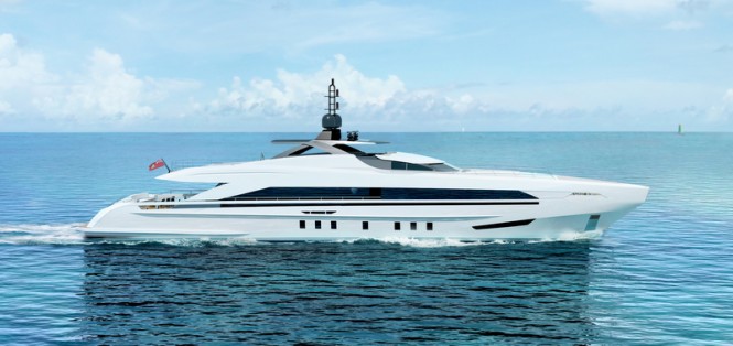 45m motor yacht Project NECTO (YN 17145) by Heesen Yachts - Photo credit to Omega Architects