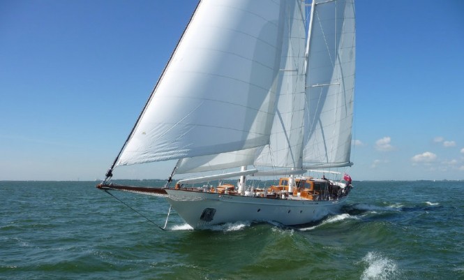 95 Classic superyacht Neorion (ex Green Seagull) by Bloemsma and Oliver van Meer on her first sea trials - Photo credit to Olivier van Meer Design BV