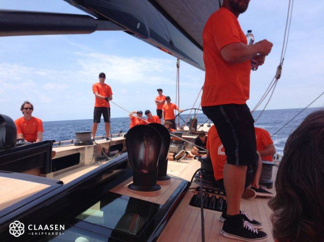 Aboard superyacht Firefly