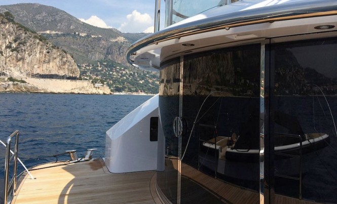 Aboard superyacht Lady Christina