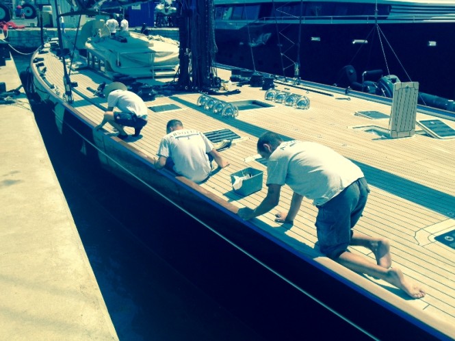Absolute Boat Care Team at work