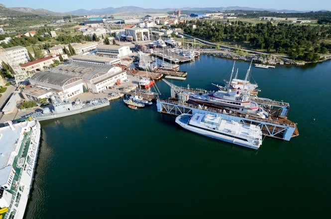 Aerial view of NCP Superyacht Refit Facility