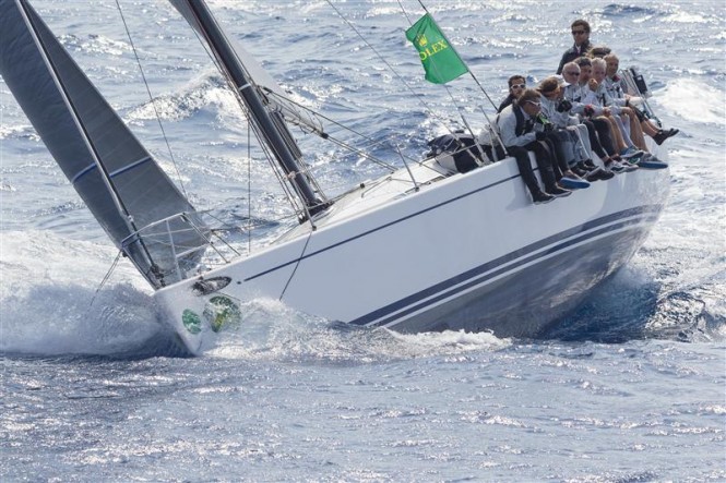 Bernard Vananty's Swan 42 TIXWAVE on her way to an overall win in the 2014 Giraglia Rolex Cup - Photo by Rolex Carlo Borlenghi