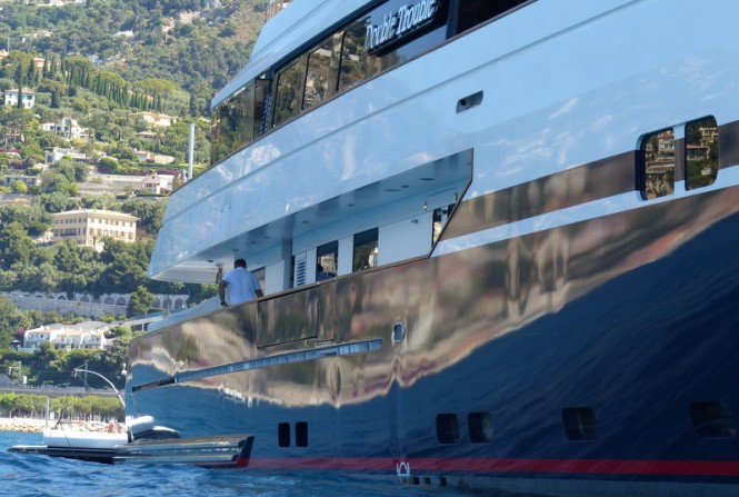 Double Trouble Yacht - side view Double Trouble Yacht - side view