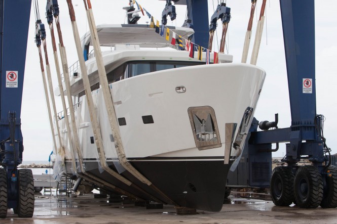 Explorer yacht YOLO at launch Explorer yacht YOLO at launch