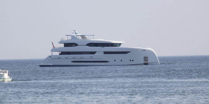 Luxury yacht ELADA on the water