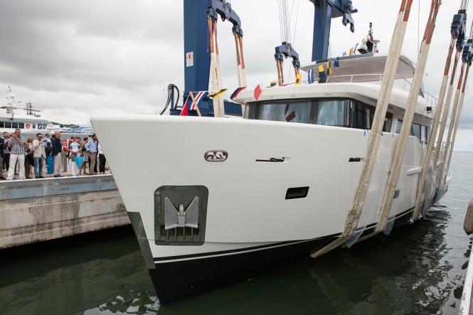 Luxury yacht YOLO on the water