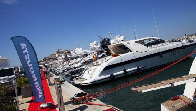 Mangusta yachts on display during the event
