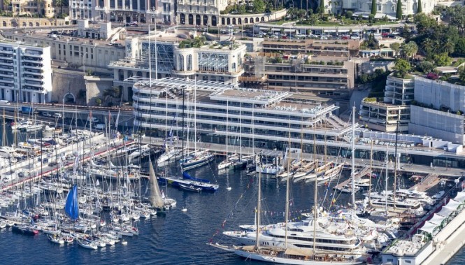 New Yacht Club de Monaco Premises from above - Image credit to Carlo Borlenghi