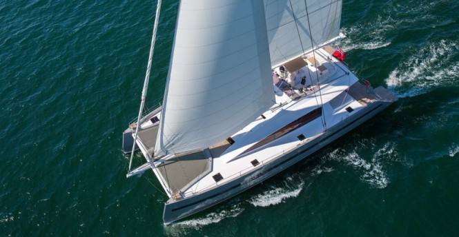 Sailing catamaran WindQuest - upview