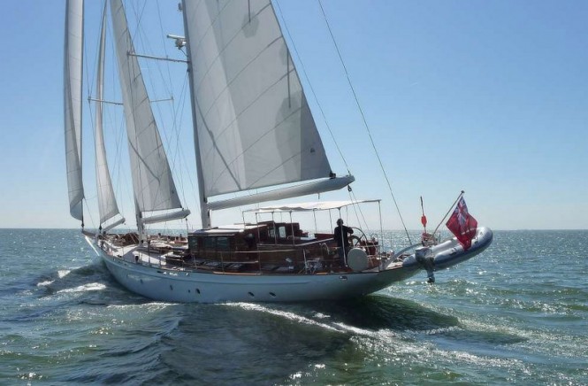 Sailing yacht Neorion under her first sea trial - Photo credit to Olivier van Meer Design BV