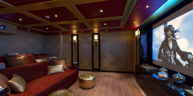 Solandge superyacht - Cinema - Photo by Klaus Jordan
