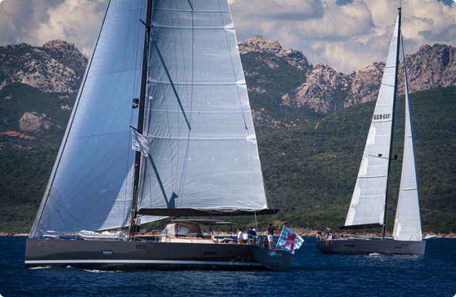 Solaris yachts enjoying light wind performance