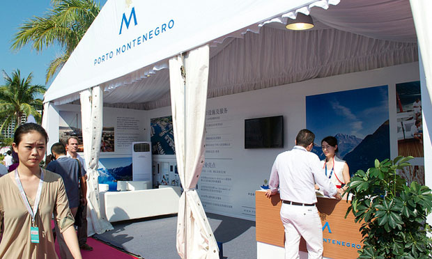 Stand of Porto Montenegro at the 2014 China Rendezvous