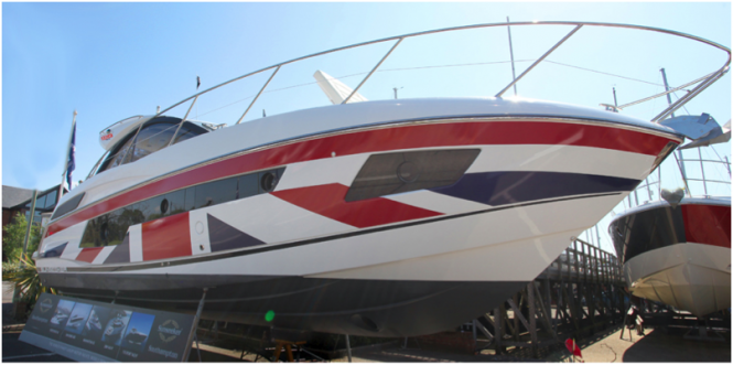 Sunseeker Portofino 40 Yacht with wrap by Wild Group International