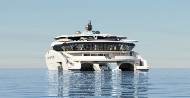 Super yacht Assina concept - aft view