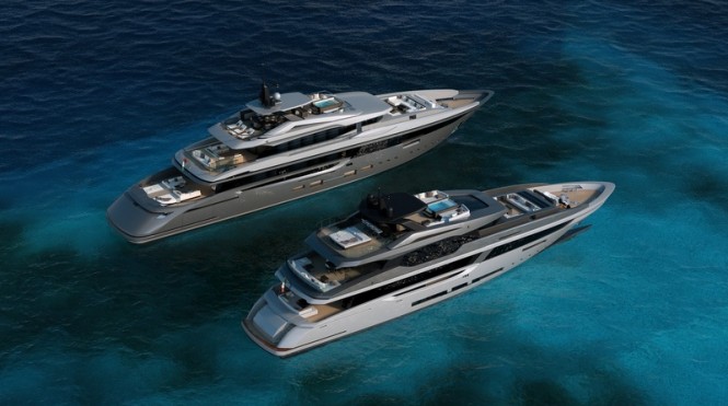 Superyacht M50 and luxury yacht M43