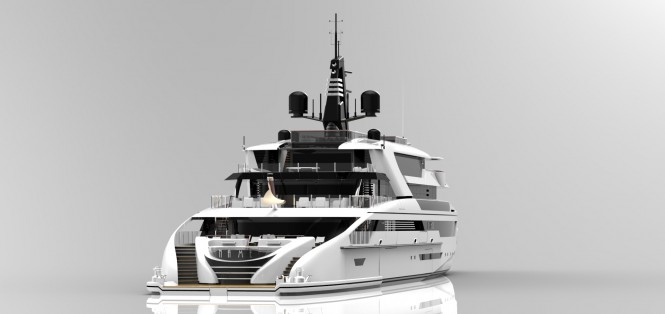 Superyacht Project T by Alvaro Aparicio de Leon - Aft view