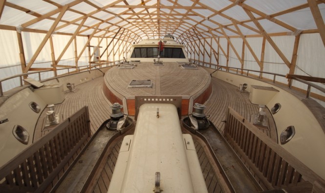 Superyacht Sea Beauty under refit