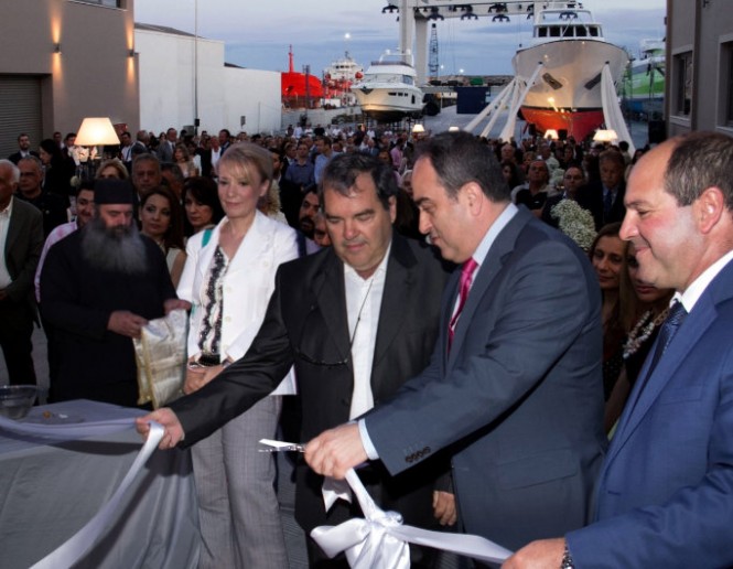 The official opening of the new Spanopoulos Group superyacht refit yard in Perama, Greece