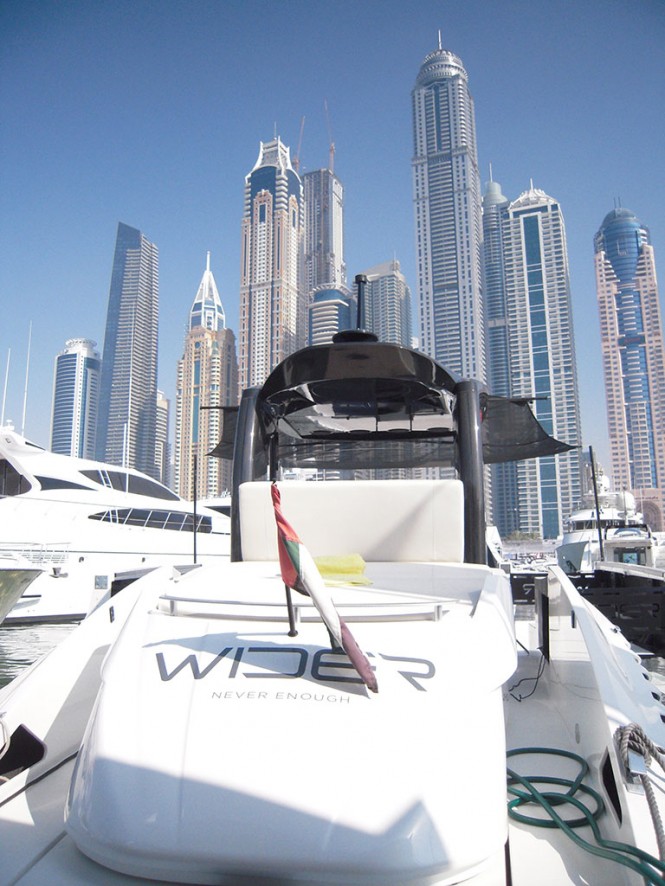 WIDER 42' yacht tender in the fabulous Middle East yacht holiday destination - Dubai