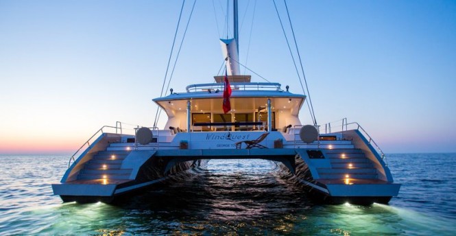 WindQuest superyacht - aft view