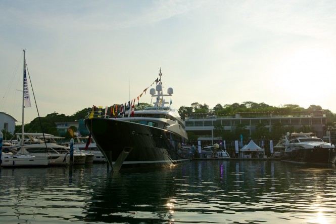 Yachts on display at Singapore Yacht Show 2014