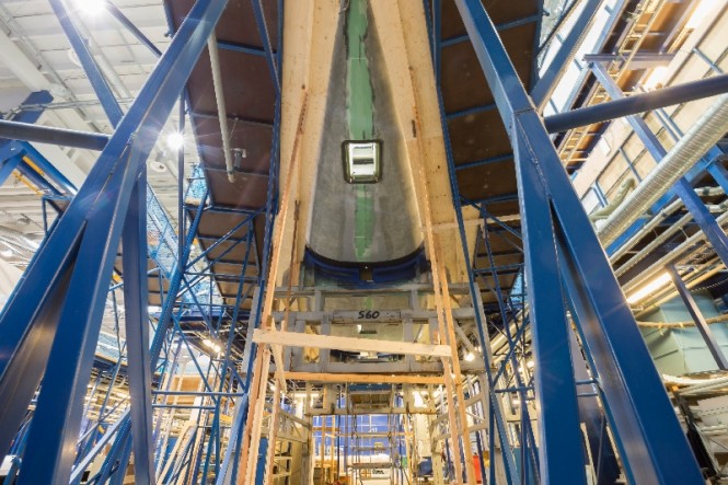 Work in progress at Oy Nautor AB, Pietarsaari, Finland