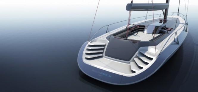 30m Peugeot Design Lab Yacht Concept - aft view