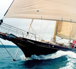 43m sailing yacht ASGARD (ex Hetairos) under refit at Holland Jachtbouw 