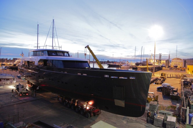 45m superyacht My Logica at launch