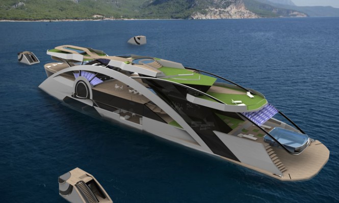 75m Hybrid Superyacht Concept by Raphael Laloux