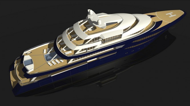 85m (280’) mega yacht NVC 85Y designed and powered by Rolls-Royce Marine