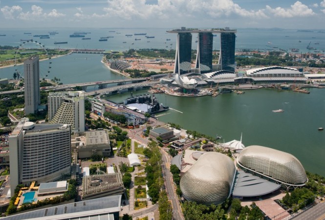 A lovely Singapore yacht rental location, nestled in Southeast Asia