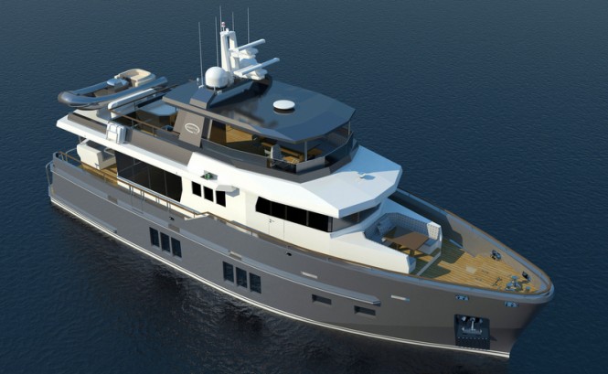 Bering 75 Yacht from above