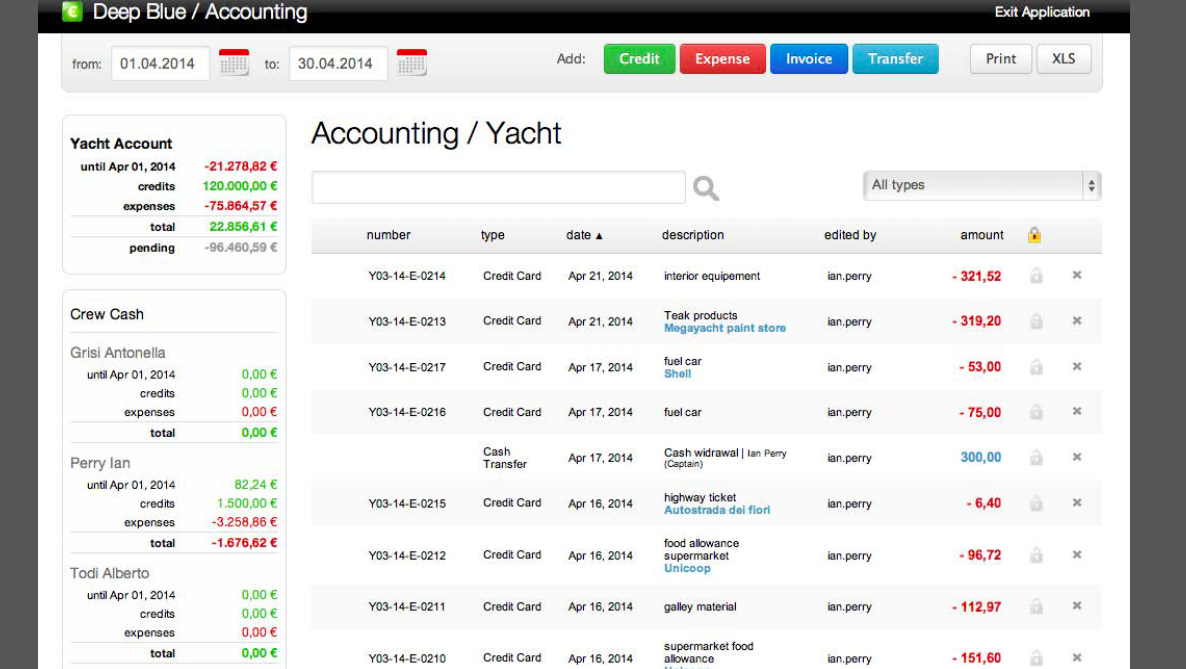 superyacht accounting software