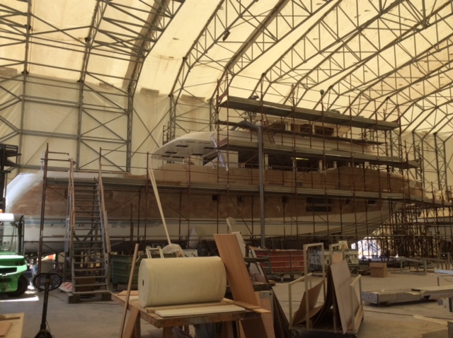 Dolce Vita yacht under construction