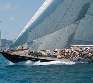 Photos of Dykstra-refitted sailing yacht Shamrock V at Argentario Sailing Week 2014